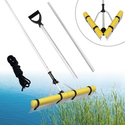 VEVOR Landschaftsrechen, 36-Zoll-Kopf, Aluminium-Landschaftsrechen, 102,36 Zoll, verstellbarer Griff