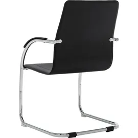 vidaXL Freischwinger Kunstleder Schwarz
