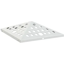 PROREGAL Offene pyramidenförmige Bedachung für quadratischen Kombiascher | HxBxT 9,5x36,5x34,5cm | Silber