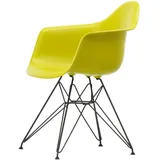 Vitra - Eames Plastic Armchair DAR RE, basic dark / senf (Filzgleiter basic dark)