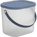 Rotho Waschmittelbehälter Albula 6 l blau transparent Waschmittelbox