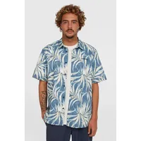 O'Neill ONEILL Herren Hemd PRINT SHIRT, Blue Dipped Leaves,