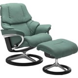 Stressless Stressless® Relaxsessel »Reno«, mit Signature Base, Größe S, M & L, Gestell Schwarz grün