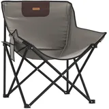 vidaXL Campingstuhl 2er Set Grau