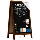 ALLboards Kundenstopper – lackierter Holzrahmen 78×44 cm, Kreidetafel, Restaurant-Tafel