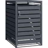 Wiltec Mülltonnenbox 1 t 100 x 60 x 110 cm grau