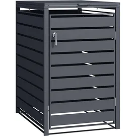 Wiltec Mülltonnenbox 1 t 100 x 60 x 110 cm grau