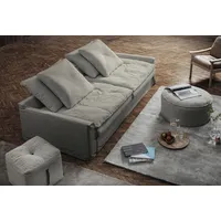 furninova Big-Sofa »Sake, Design Megasofa, Relaxsofa, leger und sehr bequem,«, inklusive 4 Kissen, abnehmbarer und waschbarer Hussenbezug grau