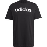 adidas Herren Essentials Single Jersey Linear Embroidered Logo Langarm T-Shirt, Schwarz, S