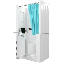 AcquaVapore Seniorendusche und Sitzwanne Kombination 68 x 110 x 205 cm (S08D-TH-A-L)