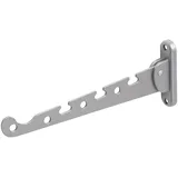 Metafranc Kleiderlüfter silber - 290 x 30 mm - 20 kg Tragkraft - Stabiles Material - Platzsparende Klappfunktion / Kleiderstange / Wandhaken / Klapphaken / Aufhängevorrichtung / 250237