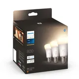 PHILIPS Hue 3er Pack E27 White LED Leuchtmittel Lampen 9W Smart Glühbirnen NEU