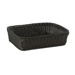 APS "PROFI LINE" Präsentations Korb, rechteckig, Höhe 10 cm 50712 , 1 Polypropylen Korb, Farbe: schwarz