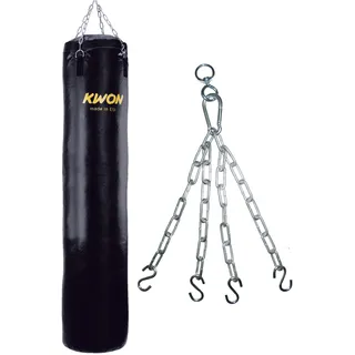 Kwon® Sandsack 180 cm mit Stahlkette 4080336 Boxsack schwarz