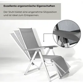 Kettler Basic Plus Relaxsessel 59 x 59 x 108 cm weiß/hellgrau