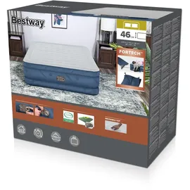 BESTWAY Luftbett Snugable Top mit integrierter Elektropumpe 203 x 152 x 46 cm