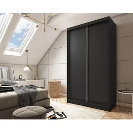 masseno Schwebetürenschrank SOFIA 120 x 216 x 61 cm Schwarz