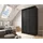 masseno Schwebetürenschrank SOFIA 120 x 216 x 61 cm Schwarz