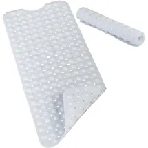 Relaxdays Badewannenmatte XXL Wanneneinlage Weiß
