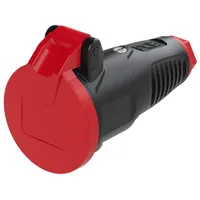 PCE 2412-srw Schutzkontaktkupplung Gummi, Kunststoff 230V Schwarz, Rot IP54