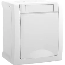 HHG Schuko-Steckdose Aufputzmontage IP54 Weiß