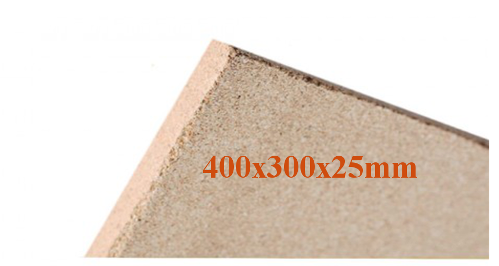 Vermiculite-Platte | Brandschutzplatte 400x300x25mm | Schamotte-Ersatz