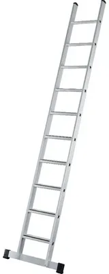 Anlegeleiter 8 Stufen, Aluminium, L 2.500mm, B 423mm, AH 3.350mm - silber