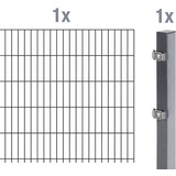 Set 1 Matte 200 x 100 cm anthrazit