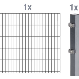 GAH Alberts Doppelstabmatten 656 Set 1 Matte 200 x 100 cm anthrazit