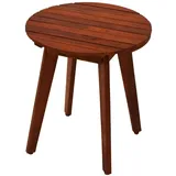 FRG Beistelltisch rund Braun Akazie 40 x 40 cm