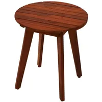 FRG Beistelltisch rund Braun Akazie 40 x 40 cm