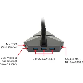 Surefire Axis Gaming Maus Bungee Hub schwarz