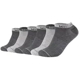 Mustang Casual Bio-Baumwolle Sneakersocken 6er Pack Grau 43-46