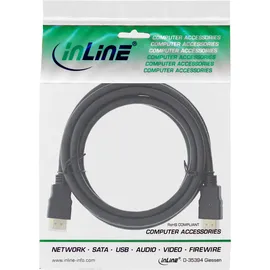 InLine HDMI Kabel 2.0 Stecker/Stecker 1 m Schwarz/Gold