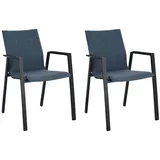 BIZZOTTO Gartenstuhl ODEON 56 x 60 x 83 cm blau 2 St.
