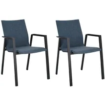 BIZZOTTO Gartenstuhl ODEON 56 x 60 x 83 cm blau 2 St.