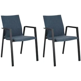 BIZZOTTO Gartenstuhl ODEON 56 x 60 x 83 cm blau 2 St.
