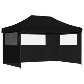 vidaXL Partezelt Faltbar Pop-Up 4,4 x 1,5 m inkl. 3 Seitenteile Schwarz