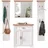 Innostyle Garderobenset Jasmin 223 x 204 x 41 cm Weiß