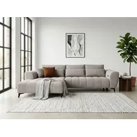 werk2 Ecksofa WERK2 "Garay, XXL-Liegefläche: elektrisch ausziehbar auf ca. 228×126 cm", beige, B:287cm H:64cm T:220cm, 92% Polyester, 8% Nylon, Sofas, Ecksofa, Luxus in Übergröße: XXL-Liegefläche, Komfort-Ottomane & stilvolle Füße