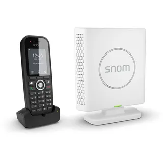 Snom Telefon M30 und DECT-Basisstation M400 Schnurlos Schwarz,