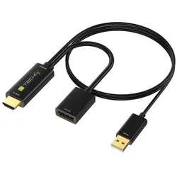 Techly Videoadapter - HDMI männlich zu USB (nur Strom)