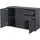 [en.casa] Kommode + Sideboard Paarl 117 x 36 x 74 cm mit 2 Schubladen und 3 Türen Dunkelgrau matt