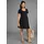 NEUN MONATE Umstandskleid Kurzes Schwangerschafts-Jerseykleid, Minikleid Auschnitt in Wickeloptik schwarz 36/38
