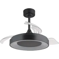 GLOBO Deckenlampe Wohnzimmerleuchte Deckenventilator Schlafzimmerlampe Raumkühler, Metall Kunststoff grau,