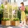 Outsunny Sichtschutz, Paravent, LxBxH: 133 x 62 x 165 cm - natur