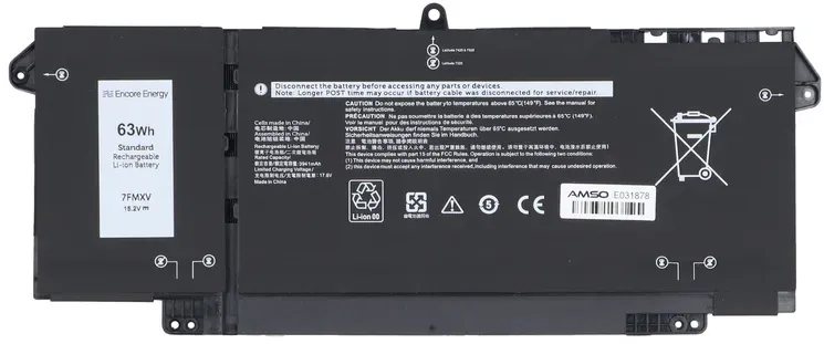 Neue Encore Energy Batterie für Dell Latitude 5320 7320 7420 7520 63Wh 15.2V 4145mAh 7FMXV
