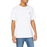 CARHARTT Carhartt, Herren, K87 Lockeres, schweres, kurzärmliges T-Shirt mit Tasche, Weiß, S