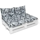 Amilian Bankauflage 80 x 120 x 5 cm grau 3-tlg.