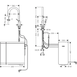 Hansgrohe Aqittura M91 Einhebelmischer Mattschwarz